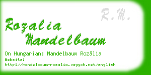 rozalia mandelbaum business card