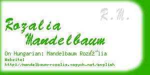 rozalia mandelbaum business card